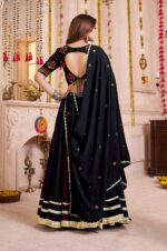 Black-Viscose-Cotton-Lehenga-Choli-with-Multi-Color-Mirror-Work-&amp;-Embroidered-Dupatta4
