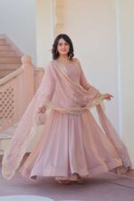 Elegant-Chiku-Fendy-Chiffon-Gown-Set-–-12-Kali-Stitch-with-Embroidered-Dupatta-3
