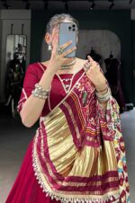 Elegant-Maroon-Silk-Georgette-Lehenga-with-Digital-Print-Gaji-Silk-Dupatta--2