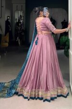 Elegant-Mauve-Silk-Georgette-Lehenga-with-Gaji-Silk-Dupatta