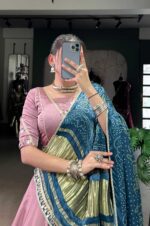 Elegant-Mauve-Silk-Georgette-Lehenga-with-Gaji-Silk-Dupatta-2