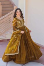 Fendy-Mehendi-Embroidered-Gown-With-Dupatta-–-Elegant-Partywear-Anarkali