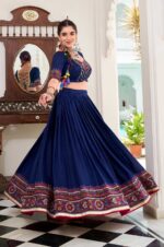 Gamthi-Print-Navy-Blue-Lehenga-Choli-with-Tasar-Silk-Dupatta3