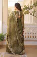 Mendi-Designer-Faux-Georgette-Gown-Set
