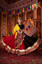 Multi-Color-Black-Yellow-Viscose-Cotton-Silk-Kutchi-Work-Lehenga-Choli4