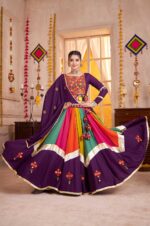 Multi-color-Purple-Navratri-Lehenga-Choli-with-Mirror-and-Kutchi-Embroidery-Work-3