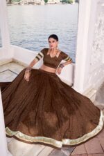 Pure-Chanderi-Lehenga-Set-–-Brown-4