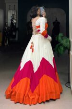 Pure-Rayon-Plain-Lehenga-with-Mirror-Gamthi-Work-Blouse-&amp;-Elegant-Gotta-Patti-Detailing-2