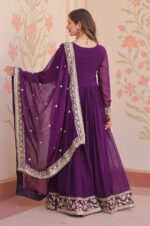 Purple-Zari-&amp;-Sequin-Embroidered-Gown-with-Dupatta-–-Faux-Blooming-Georgette-4