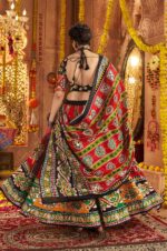 Traditional-Maroon-&amp;-Black-Navratri-Lehenga-Choli-with-Multicolor-Embroidery-&amp;-Mirror-Work3