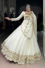 White-Pure-Rayon-Lehenga-Set-with-Original-Mirror-Work-&amp;-Marble-Dupatta