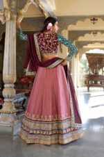 Designer-Moonga-Silk-Embroidered-Lehenga-Choli-with-Organza-Dupatta2