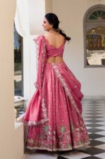 Designer-Pink-Gold-Crush-Lehenga-Choli-with-sequins-&amp;-thread-embroidery-work-3