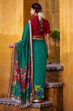 Elegant-Green-Kalamkari-Chanderi-Saree3