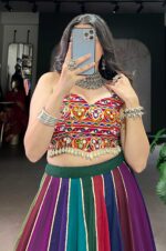 Multi-Color-Georgette-Lehenga-with-Gamthi-Mirror-Work-Blouse3