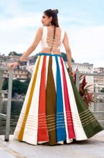 Multi-Color-Rayon-Garba-Lehenga-with-Mirror-Gamthi-Work-Blouse-2