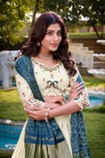 Off-White-and-Blue-Lehenga-Choli-with-a-Bandhani-Dupatta-3