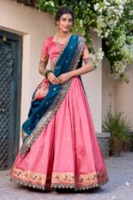 Pink-Paithani-Jacquard-Silk-Lehenga-Choli-with-Zari-Weaving-&amp;-Paithani-Dupatta-2 - Copy