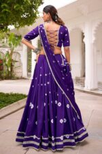 Purple-Chanderi-Bandhej-Print-Lehenga-Choli-with-Dupatta-2