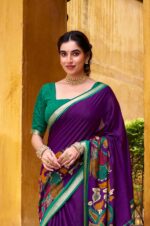 Purple-Kalamkari-Printed-Chanderi-Saree-with-Zari-Weaving-Border4