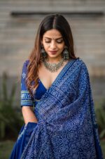 Royal-Blue-Vaishali-Silk-Printed-Lehenga-Choli-with-Gota-Patti-&amp;-Tassels-Work-4