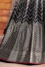 Black-Chinon-Designer-Lehenga-Choli-with-Sequin-and-Thread-Embroidery-Work-low-2